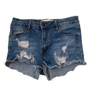 RSQ Jeans Women’s Denim Shredded Distressed Jean Shorts Junior Size 5